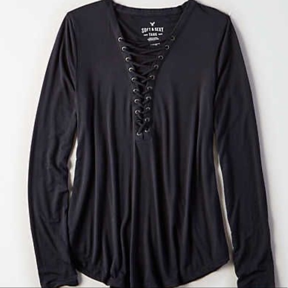American Eagle Outfitters Tops - American Eagle Gray Soft & Sexy Gray Long Sleeve